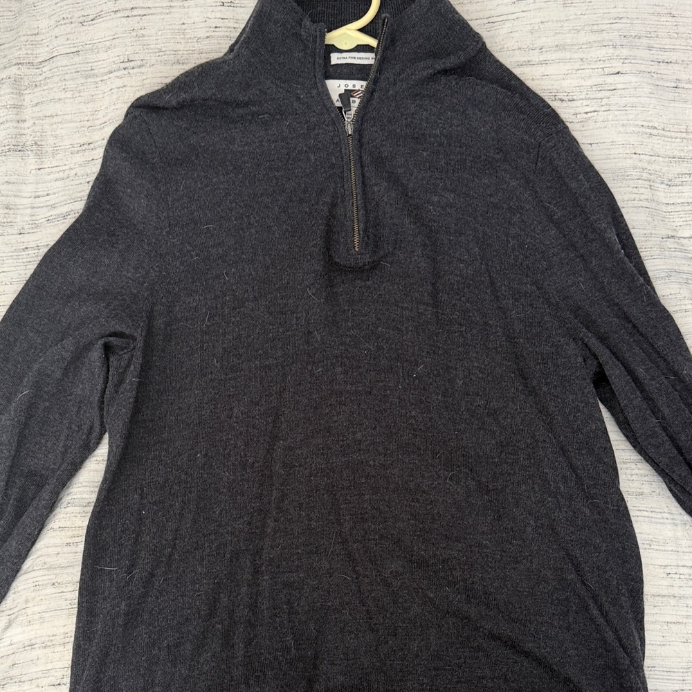 Joseph Abboud Dark Gray Zip-Up Sweater